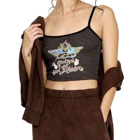 ⭐️NEW⭐️BOYS LIE / Goodbye & Good Riddance Thermal Tank Dark Heather Grey - Picture 1 of 4